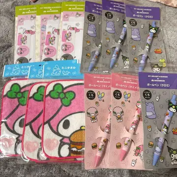 모스버거 쿠로미, 마이멜로디, 볼펜, 미니 타월 세트, 편지 3개씩