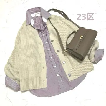 23구 스트라이프 셔츠 긴팔 빅 사이즈 44