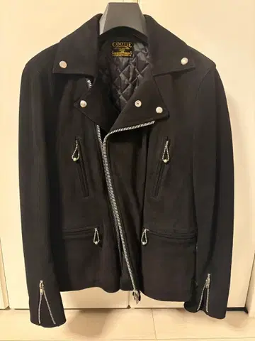 레어 Cootie 블랙 스웨이드 더블 라이더 자켓