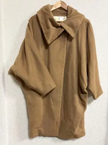 MURUA 울 100% 돌먼 코트 카멜