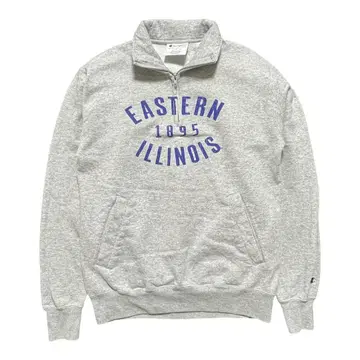 구제 의류 챔피온 이스턴 일리노이 대학 칼리지 하프 지퍼 맨투맨