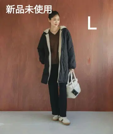 후드 부착 퀼팅 자켓 M 사이즈