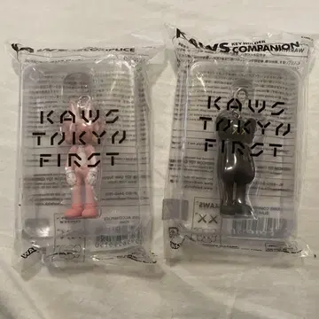 KAWS TOKYO FIRST 키링 참 핑크 블랙 2개 세트