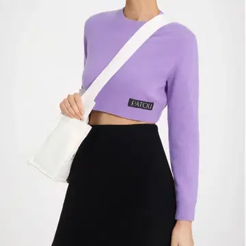 [ PATOU ] 캐시미어 혼방 크롭 니트