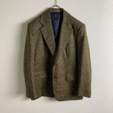 테일러드 자켓 브라운 계열 멜란지 네프 조 고급 멋스러운 구제 의류