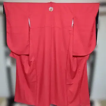 2자 길이 소매 꽃 문양 부착 의복 단품 미사용품 빨간색