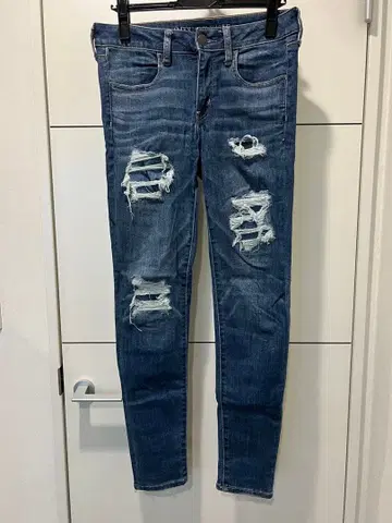 AMERICAN EAGLE 스키니 데님 데미지 가공