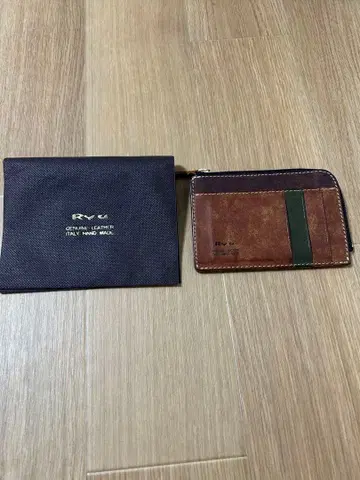 RYU 천연 가죽 지퍼 카드 케이스