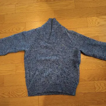 Lacoste 블루 계열 숄카라 니트 스웨터