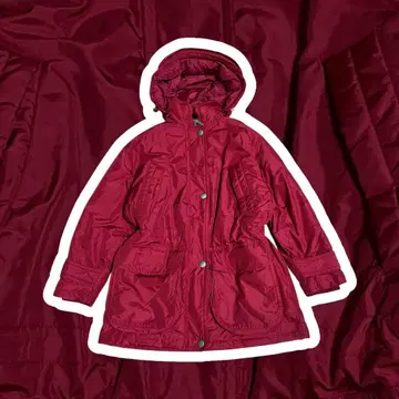 Eddie Bauer 다운 코트 여성용 XS 후드 부착 빨간색