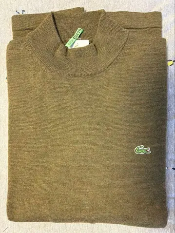 Lacoste 울 터틀넥 스웨터 브라운