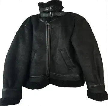 블랙 무스탕 자켓 AVIREX Belle