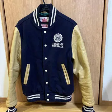 FRANKLIN MARSHALL 바시티 자켓 네이비/베이지
