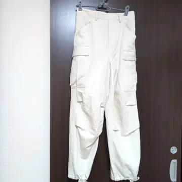 wafu 화이트 데님 카고 팬츠