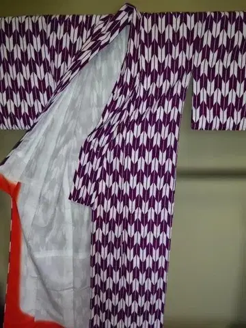 화살무늬 기모노 단품 보라색 졸업식