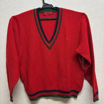 Roberta di Camerino 빨간색 V넥 니트