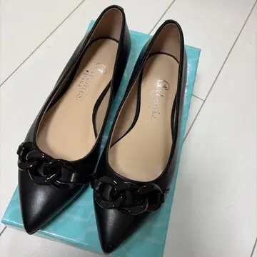 블랙 스틸레토 로퍼 23.0cm