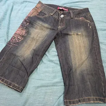 빌라봉 데님 하프 팬츠