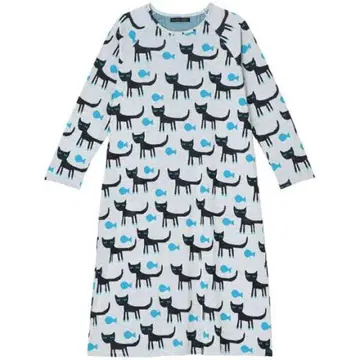 면 100% 자카드 M 마타노 아츠코 파자마 룸웨어 원피스