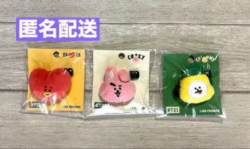 [ 새상품 ] BT21 봉제 인형 소재 배지 3개 세트