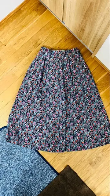 Shower party 꽃무늬 플레어 스커트 Liberty 패턴