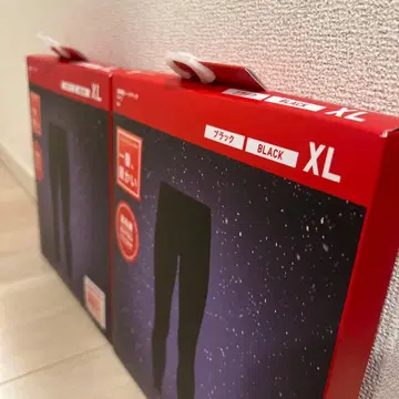유니클로 초극난 히트텍 XL BLACK 2장 세트 남성용