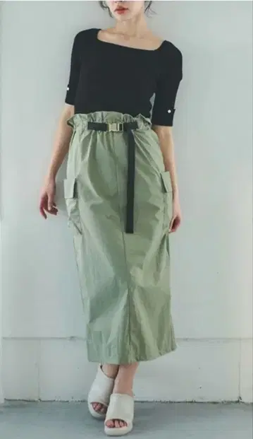 31 Sons de mode 리브 니트 x 카고 스커트 세트 원피스