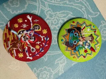 디즈니 자수 캔 핀 배지 세트 2개