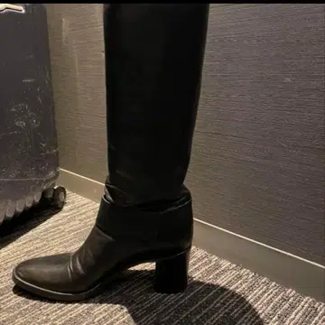 사토레 부츠 블랙 S R1229 버클 9cm 힐