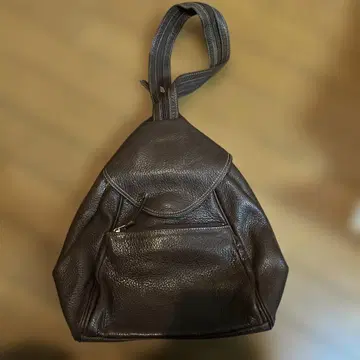 다크 브라운 가죽 백팩