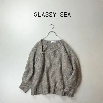 GLASSY SEA 비대칭 니트 스웨터