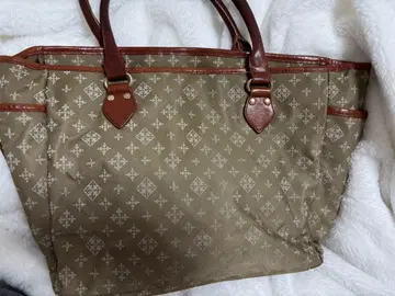 러셋 토트백 베이지 자카드 원단