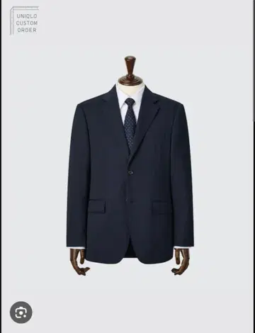 유니클로 스트레치 울 자켓 네이비