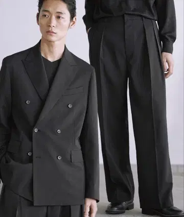 WYM LIDNM 하이 트위스트 PE 더블 수트 블랙