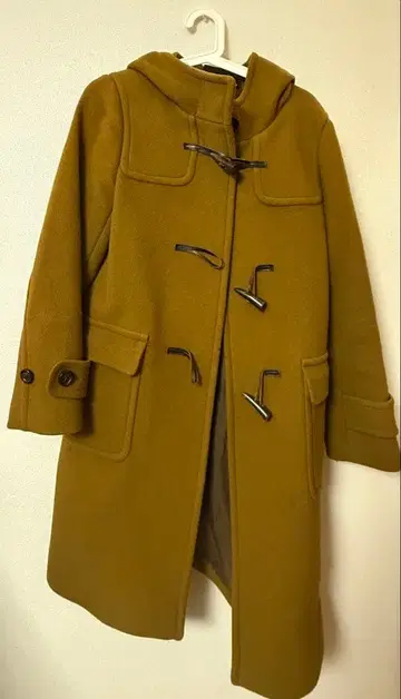 Green label relaxing 브라운 더플 코트 후드 부착