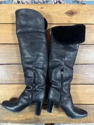 긴자 카네마츠 롱 부츠 블랙 23cm