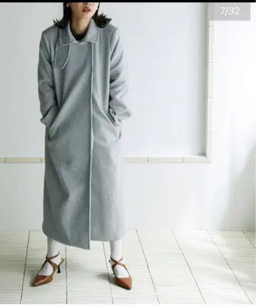 Petitio 푸치조 그레이 롱 코트 작은 사이즈