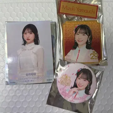 AKB48 야마우치 미즈키 아크릴 키링 캔뱃지 카드