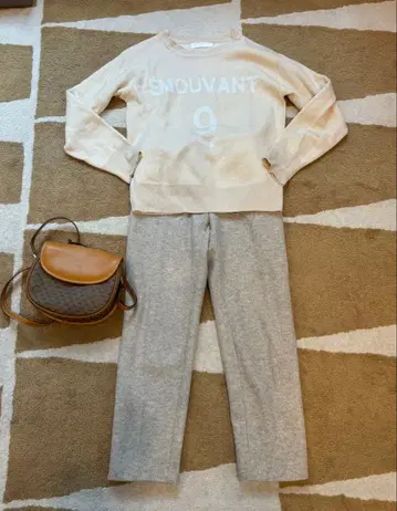 [ 새상품 택 ] ORVEAU ( 올보 ) 고급 베이지 센터 프레스 팬츠