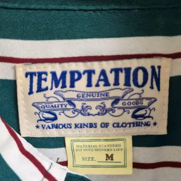 TEMPTATION 스트라이프 셔츠 폴리 셔츠