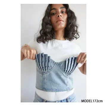 새상품 SeaRoomlynn Color wash 쉘 뷔스티에