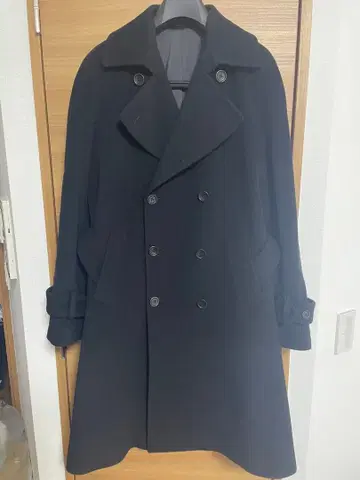 [ 미사용 새상품 ] 바니스뉴욕 울 트렌치코트 블랙 48