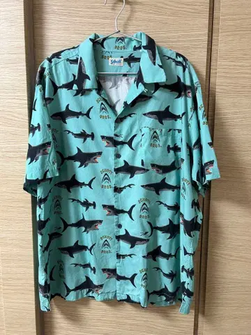 Schott 알로하 셔츠 샷 상어 하와이안 셔츠