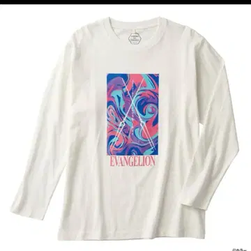 M 새상품 에반게리온 롱T 롱기누스의 창 화이트 T셔츠