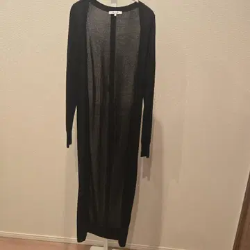 블랙 롱 가디건