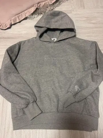 HTH 라메 믹스 그레이 후드티 오버 사이즈 새상품급