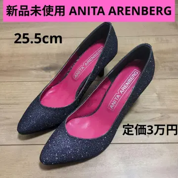 [ 미사용 새상품 ] ANITA ARENBERG 블랙 글리터 펌프스