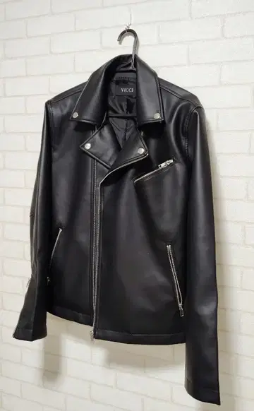 블랙 더블 라이더 자켓