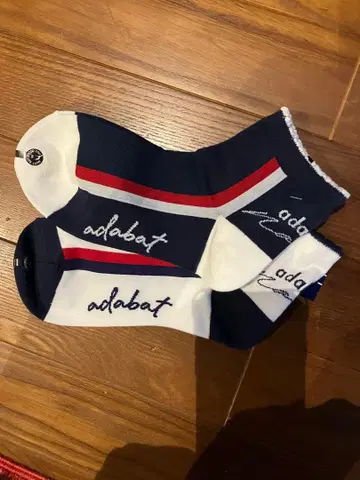 adabat 골프 스트라이프 삭스 네이비 화이트 2족세트