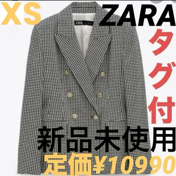 ZARA 텍스처 더블 브레스트 자켓 자켓 블레이저 아우터